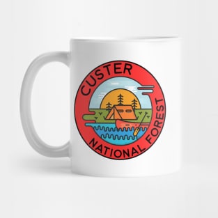Custer National Forest Montana Camping Canoe Mug